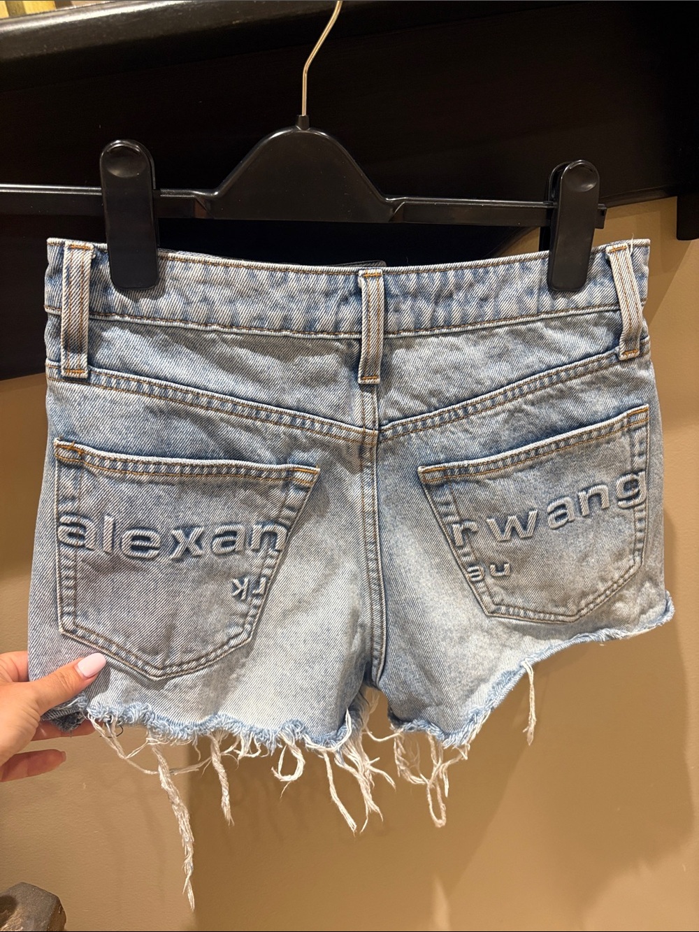 Alexander Wang Light Blue Denim Cutoff Shorts